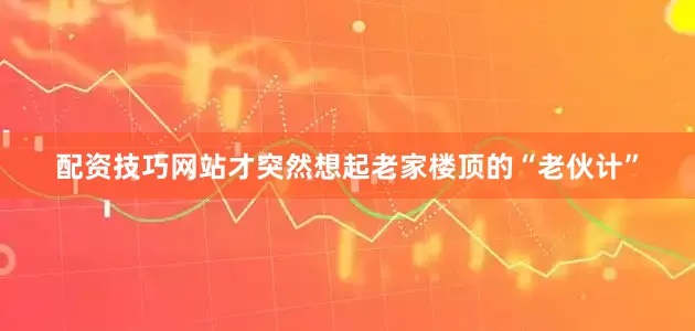 配资技巧网站才突然想起老家楼顶的“老伙计”
